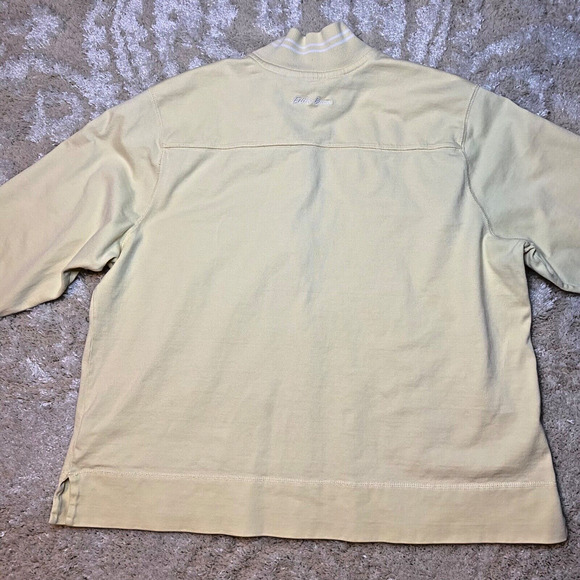 Vintage Eddie Bauer Yellow Quarter Zip Sweatshirt Women’s Size XXL - Picture 9 of 13